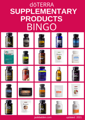 dōTERRA Supplementary Products Bingo Game PDF Printable