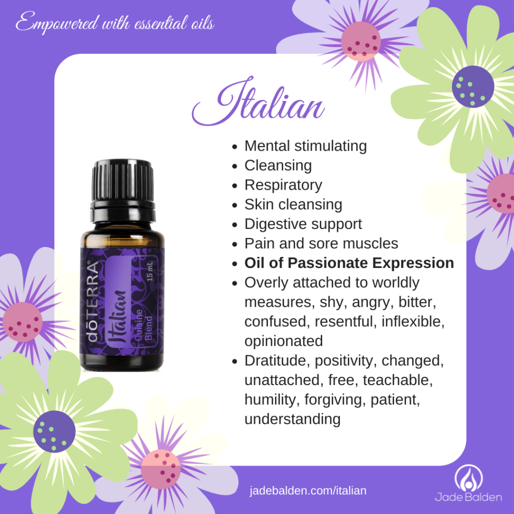 Italian Essential Oil Blend by doTERRA Jade's Oil Cards | Jade Balden