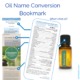 Oil Names Conversion Bookmark